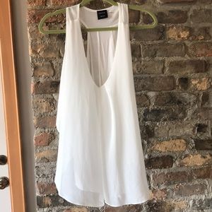 Flowy white tank
